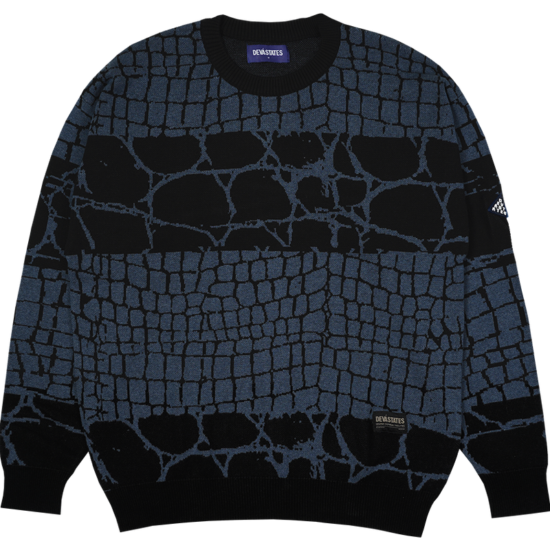 Reptile Knitwear - Black Navy