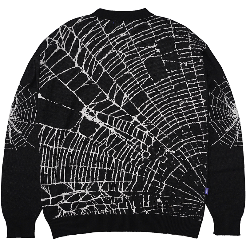 Web Knitwear Cardigan - Black