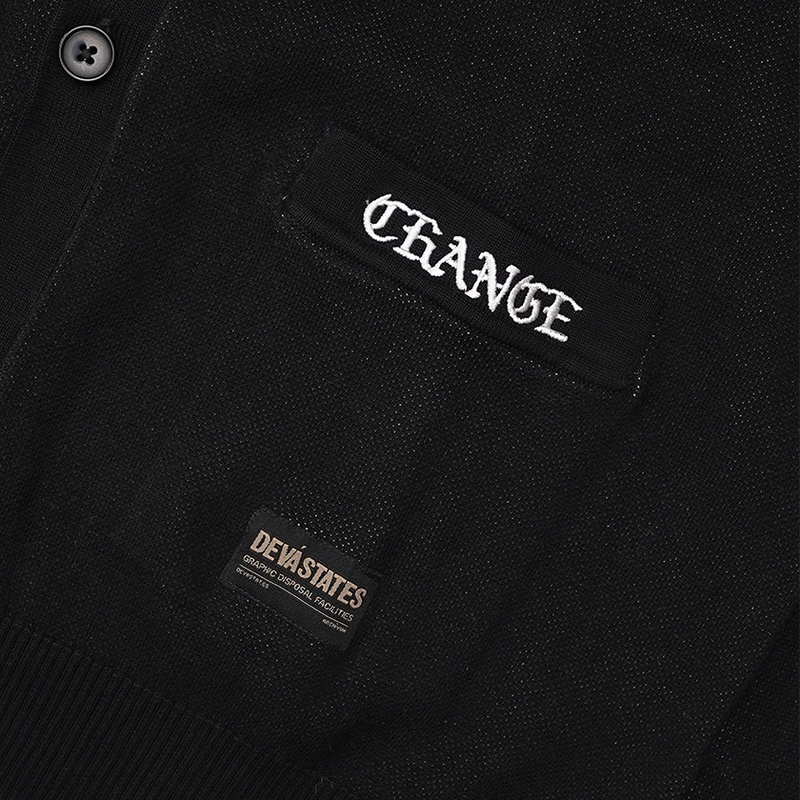 Web Knitwear Cardigan - Black