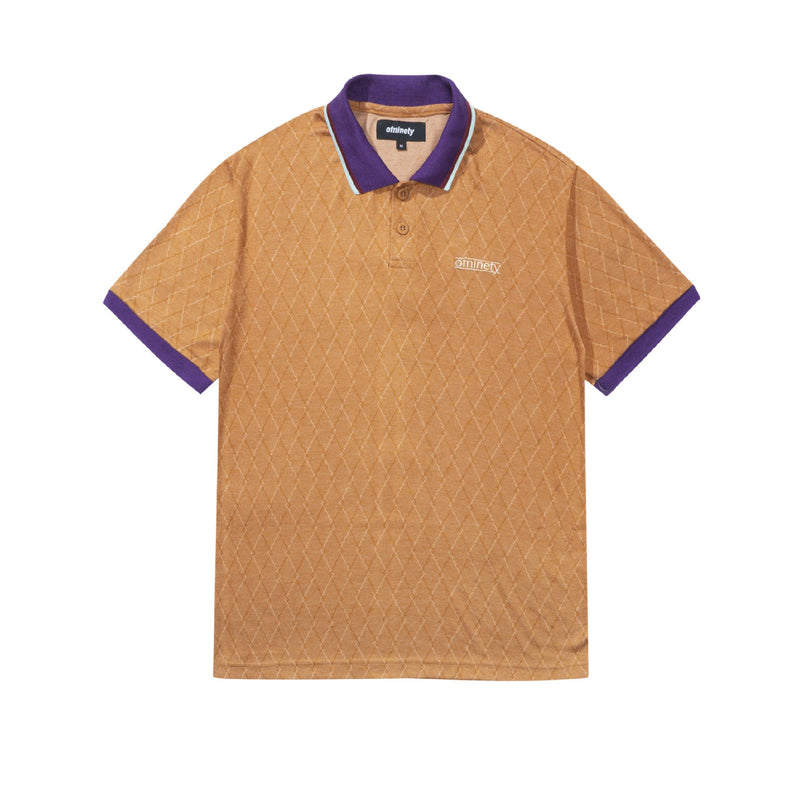 Argyle Jacquard Polo - Tan