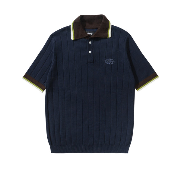 Knitted Polo Shirt - Navy