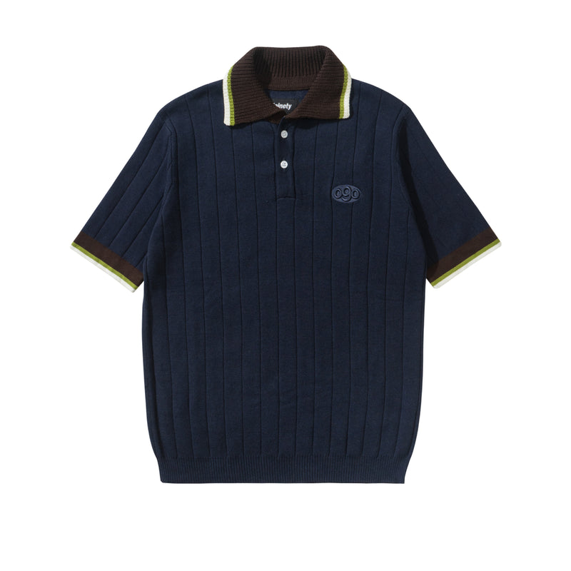 Knitted Polo Shirt - Navy