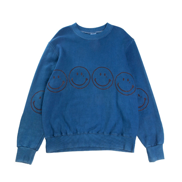 Indigo Dyed Crewneck - Indigo Blue