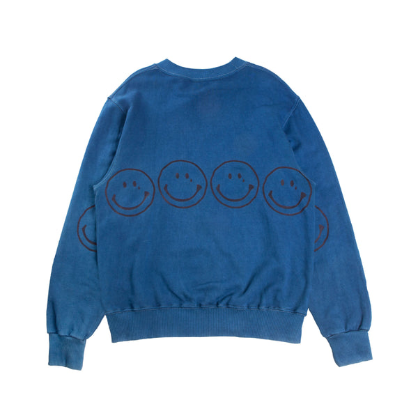 Indigo Dyed Crewneck - Indigo Blue