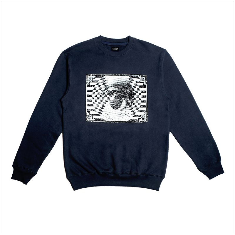 Framed Crewneck - Navy