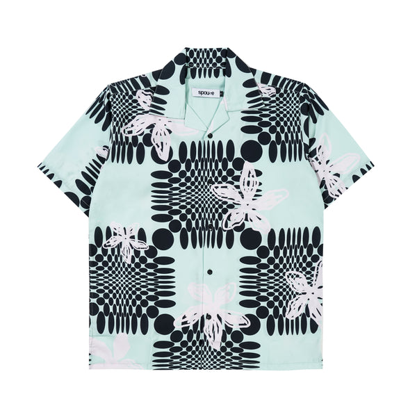 Flower Aloha Shirt - Mint