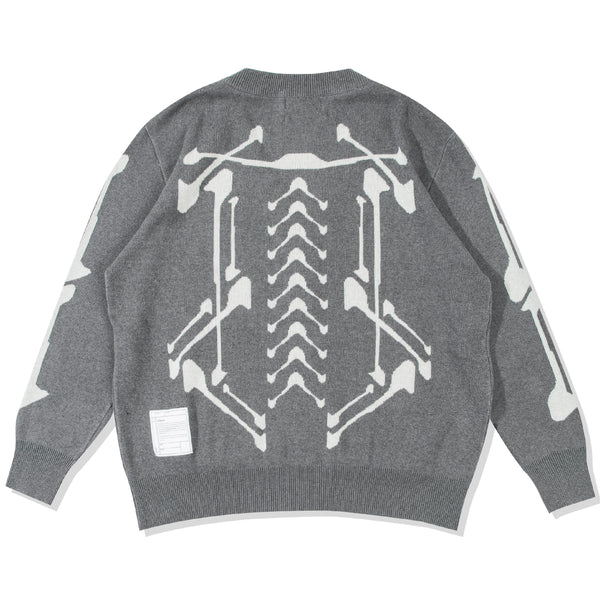 Future Skull Cardigan - Grey