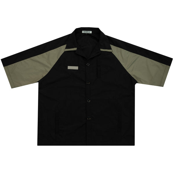 Vented Button Up - Black Smoke