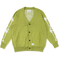 Future Skull Cardigan - Olive