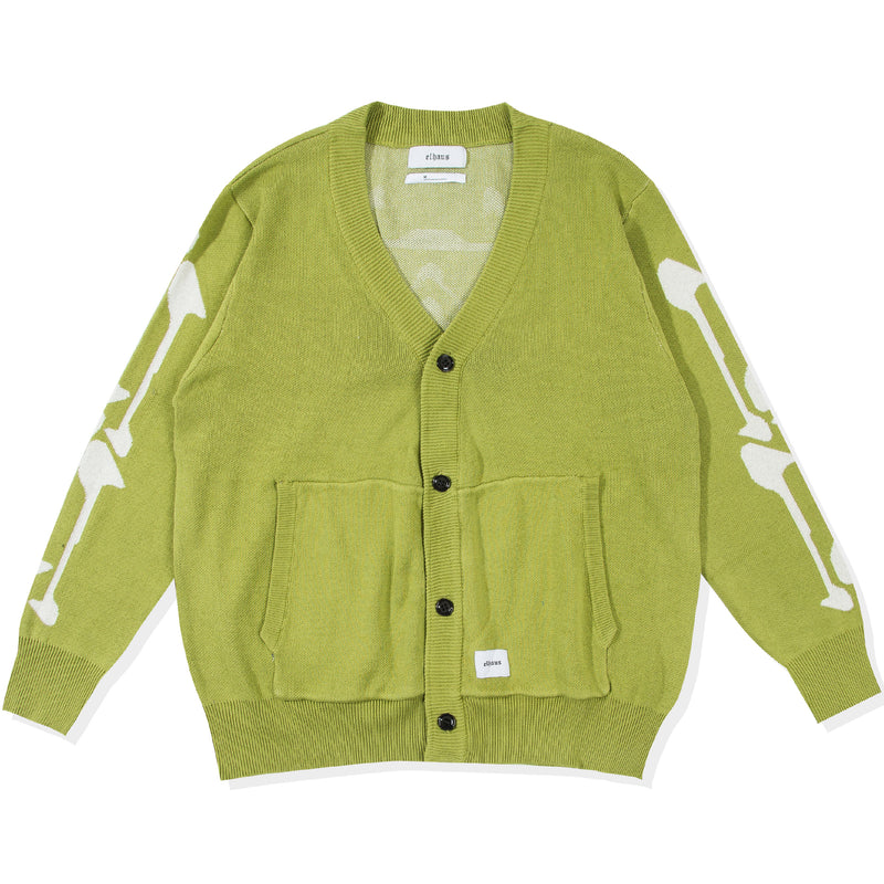 Future Skull Cardigan - Olive