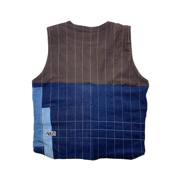 No Waste Vest - Brown Navy Navajo