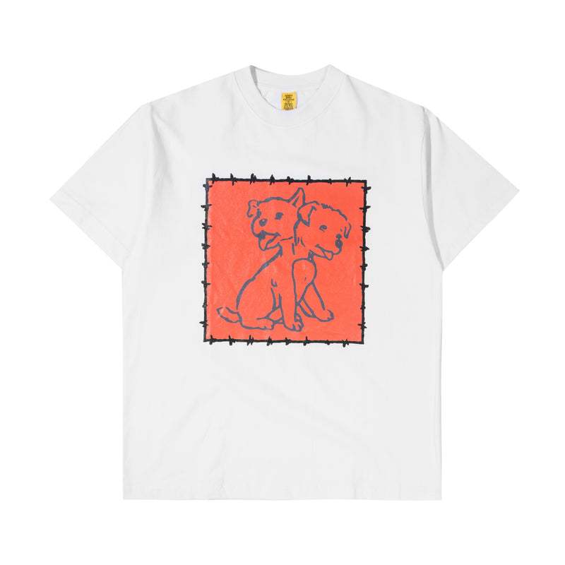 Dog and Logo - White