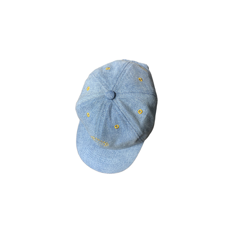Sunny Face Gold Cap - Light Blue