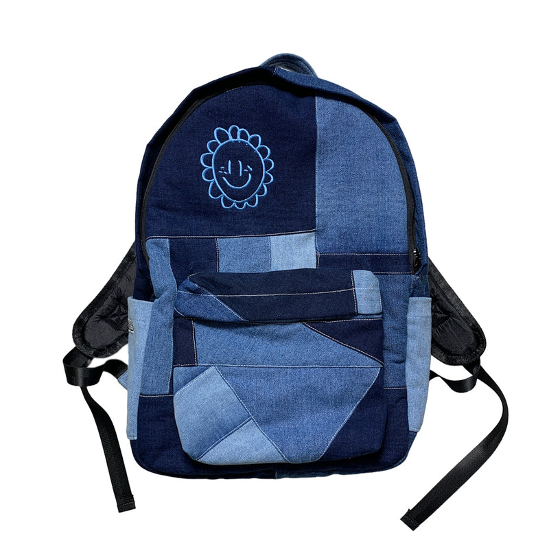 No Waste Bagpack Denim - Blue Suuny Face