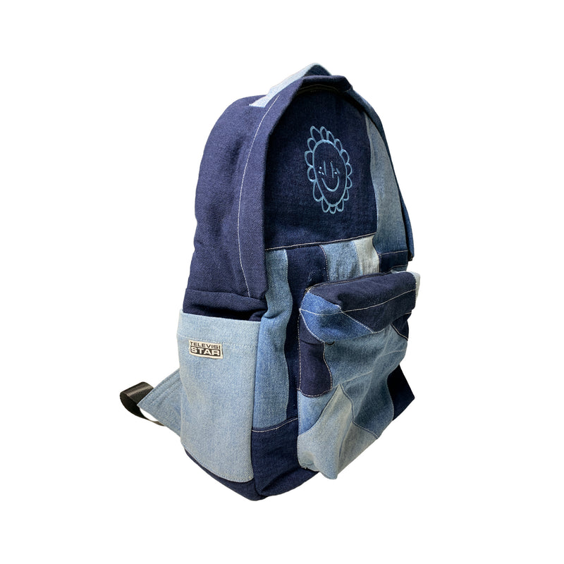 No Waste Bagpack Denim - Blue Suuny Face