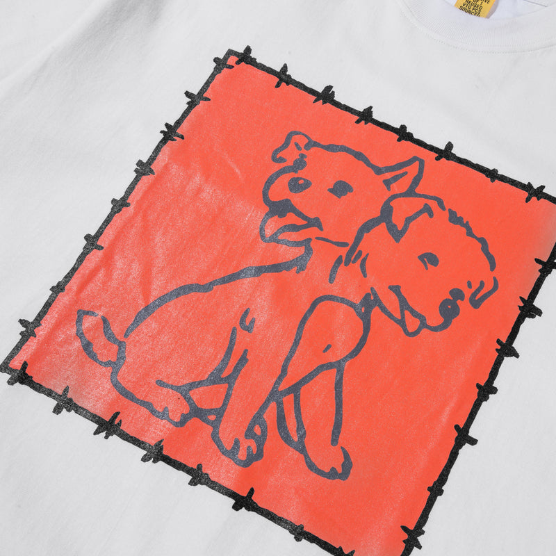 Dog and Logo - White