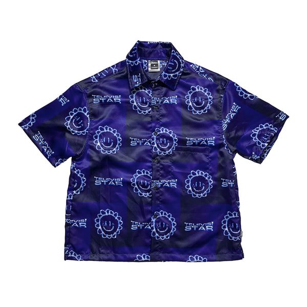 Tvs Button Shirt Logo Ice - Blue