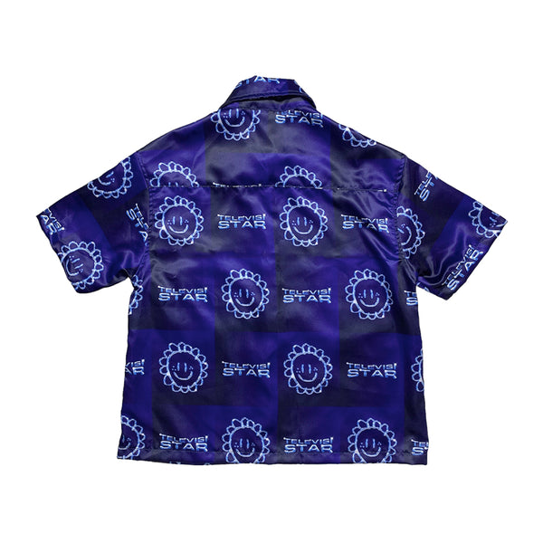Tvs Button Shirt Logo Ice - Blue