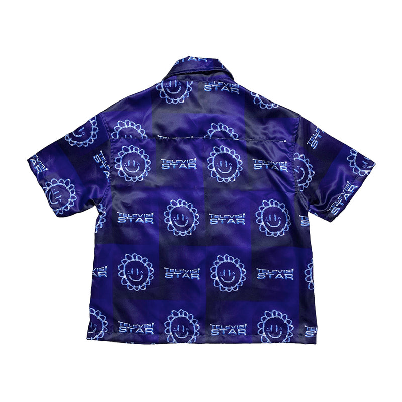 Tvs Button Shirt Logo Ice - Blue