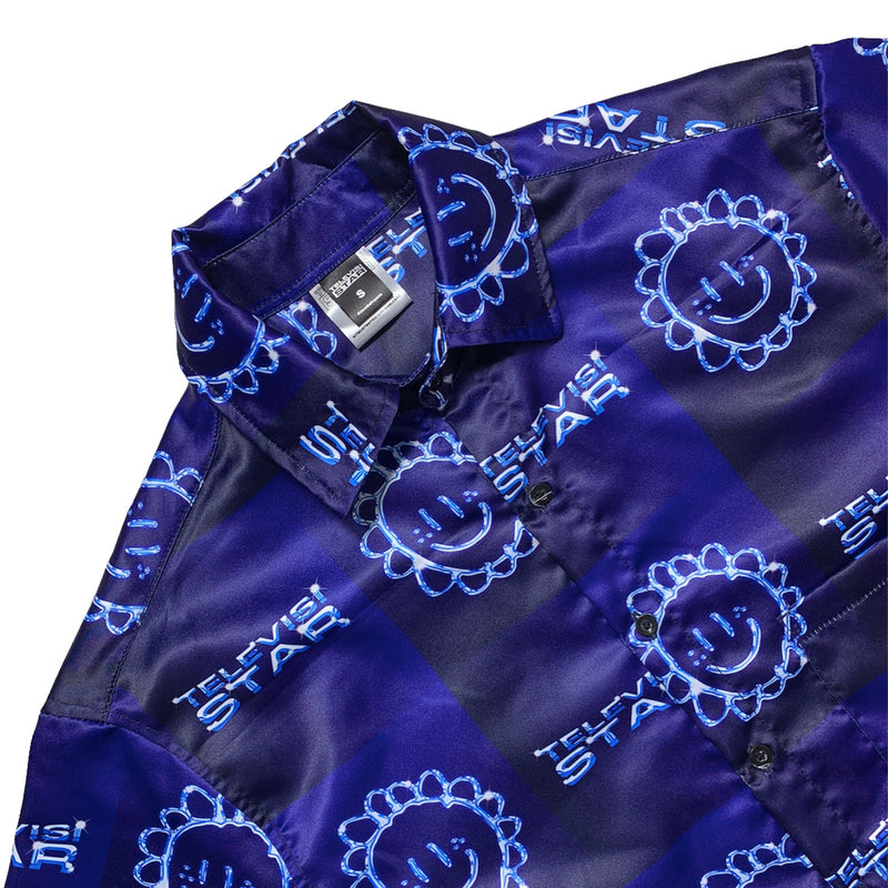 Tvs Button Shirt Logo Ice - Blue