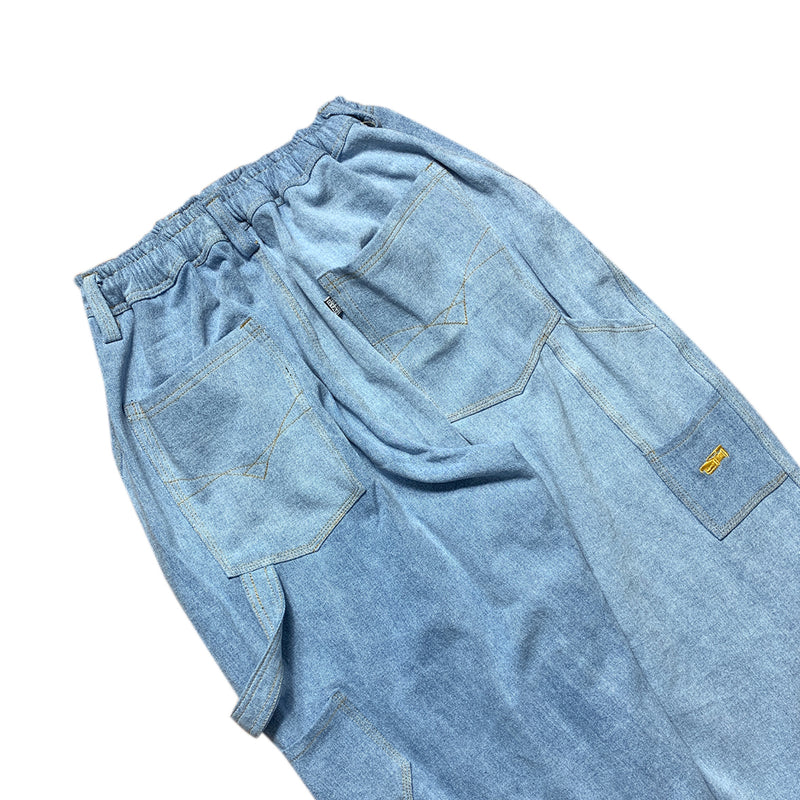 Denim Carpenter Baggy Cut Gold Stich  Vx Gold - Light Blue