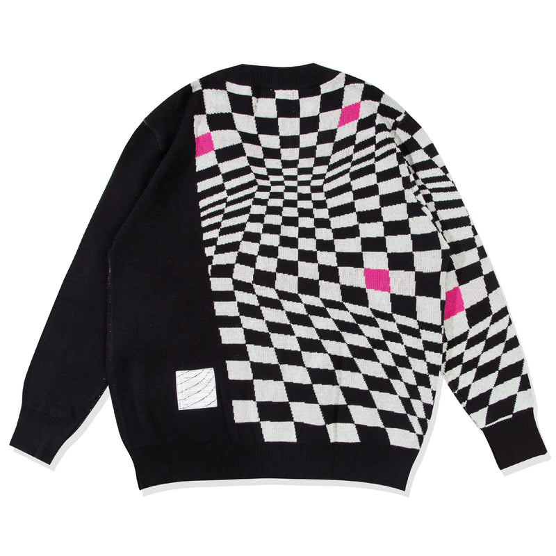 Elhaus X Buru Cardigan Grid - Collage