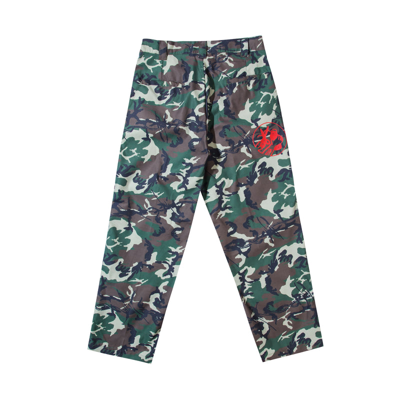 Camo Barb Wire Long Pants -Multi