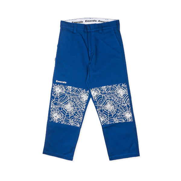 Spider Web Double Knee Pants - Blue