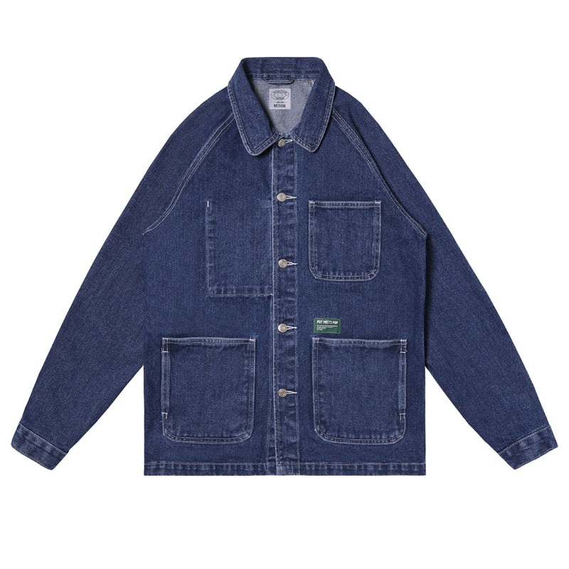 Crutch Chore Coat Jacket - Washed Indigo