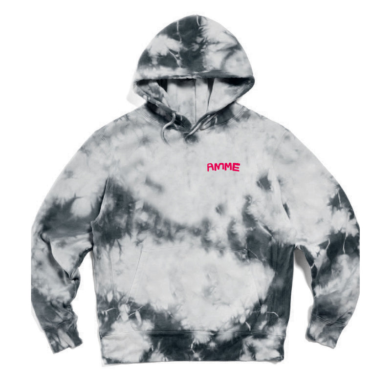 Dyed Hoodie - Black White