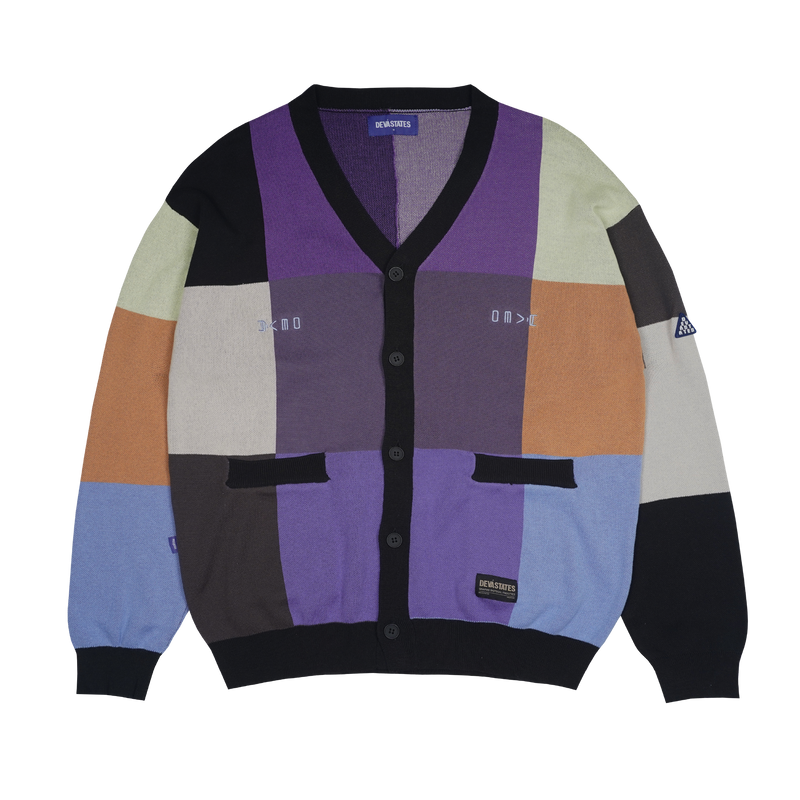 Blocks Knitwear Cardigan - Purple