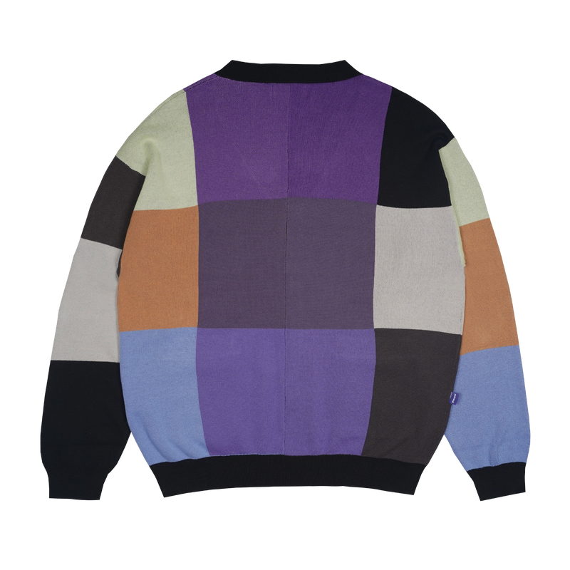 Blocks Knitwear Cardigan - Purple