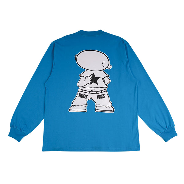 Who The Fuck R U Longsleeve - Turkish Blue
