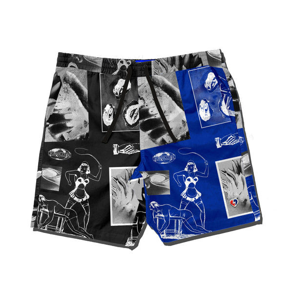 Uncertain Volley Shorts - Black/Blue