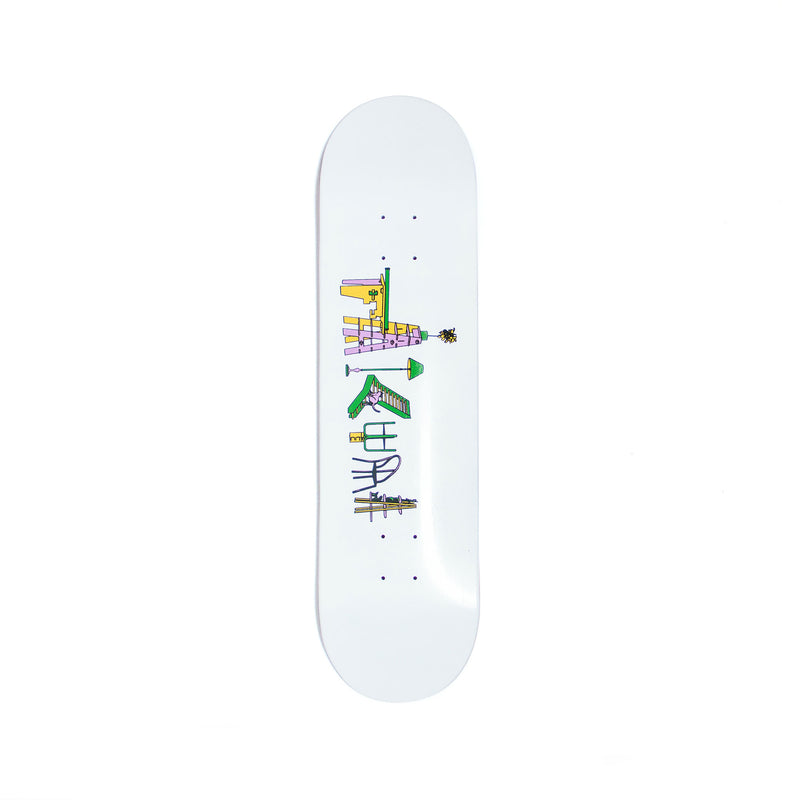 Confine 8 Skate Deck - White